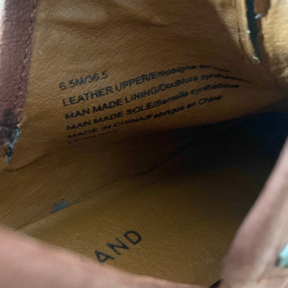 Lucky Brand Studded Red Brown Ankle Booties - western boho - 6.5 - Picture 3 of 8